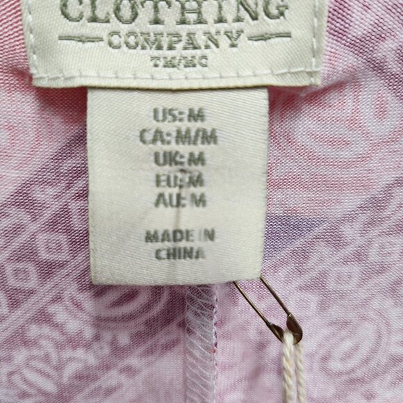 Telluride Clothing Co Womens BOHO Tank Top Medium Pink Patchwork Paisley NWT - Picture 5 of 9